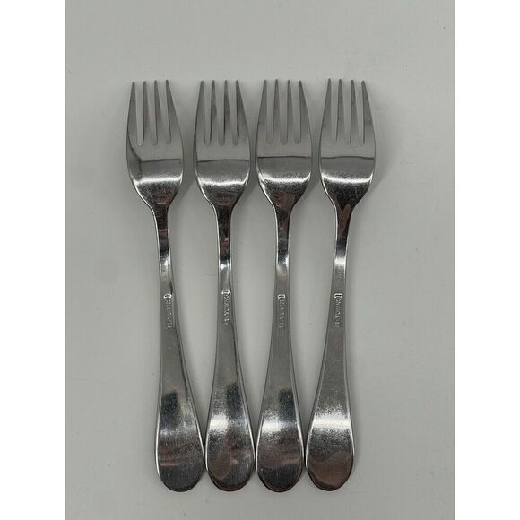 Oneida ICARUS Place Dinner Forks 8” Glossy Stainless Flatware Set Of 4 - Picture 5 of 7